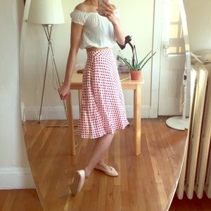 💋ModCloth A line poka dot skirt size S💋